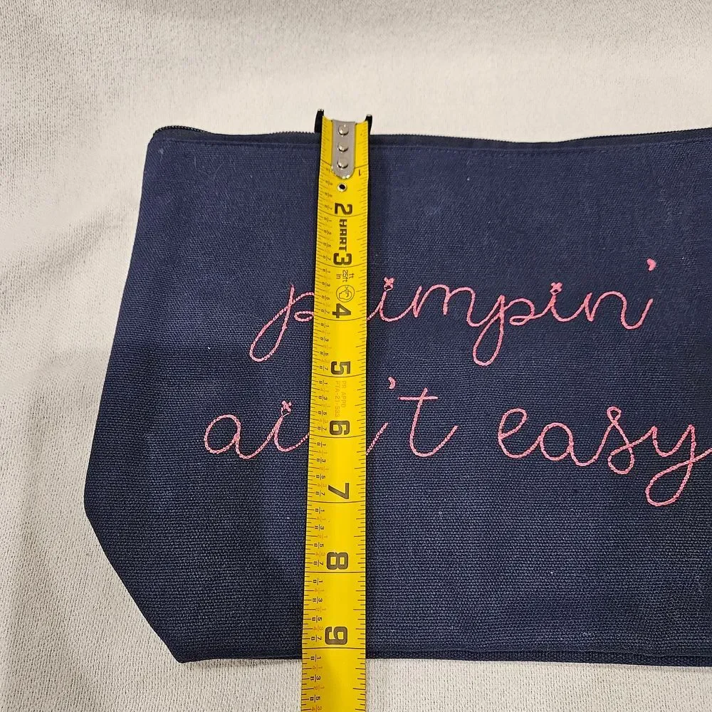 Primpin' Ain't Easy Navy Cosmetic Bag